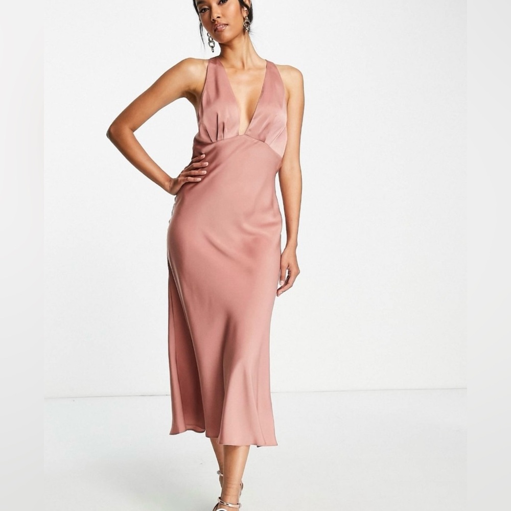 ASOS Satin midi dress